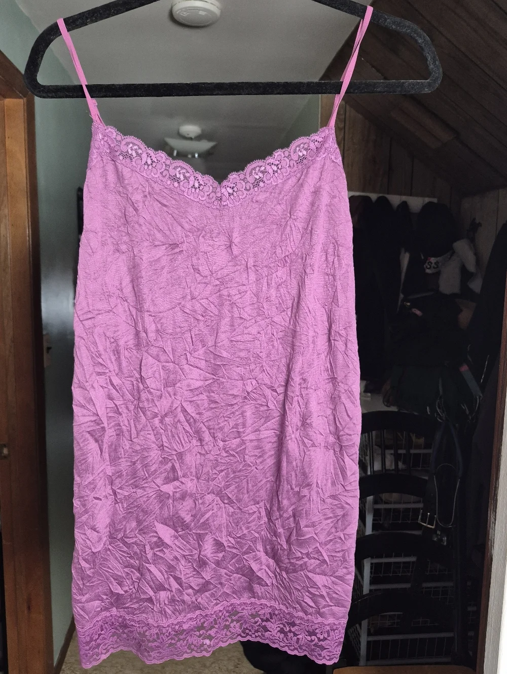 XL/ SZ 18 Coldwater Creek Purple Lace-Trim Cami - Picture 1 of 3